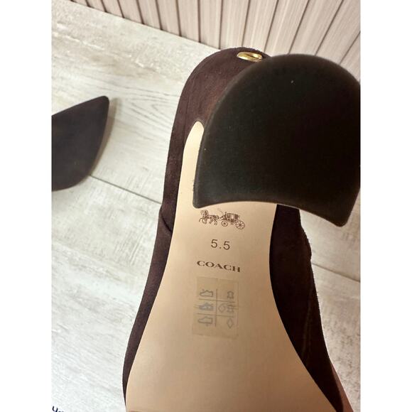 COACH Carter Suede Ankle Boots Sz 5.5 Brand New - Picture 16 of 16